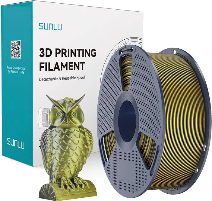 Sunlu Sunlu Filament PLA+ Silk Dual Color Black Gold