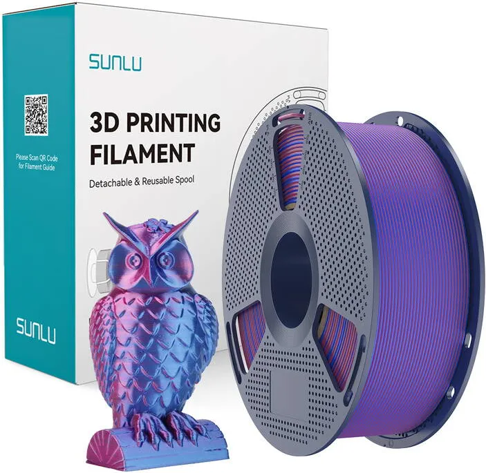 Sunlu Sunlu Filament PLA+ Silk Dual Color Red Blue