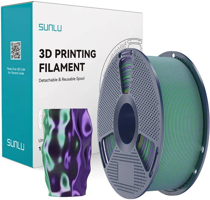 Sunlu Sunlu Filament PLA+ Silk Dual Color Green Purple