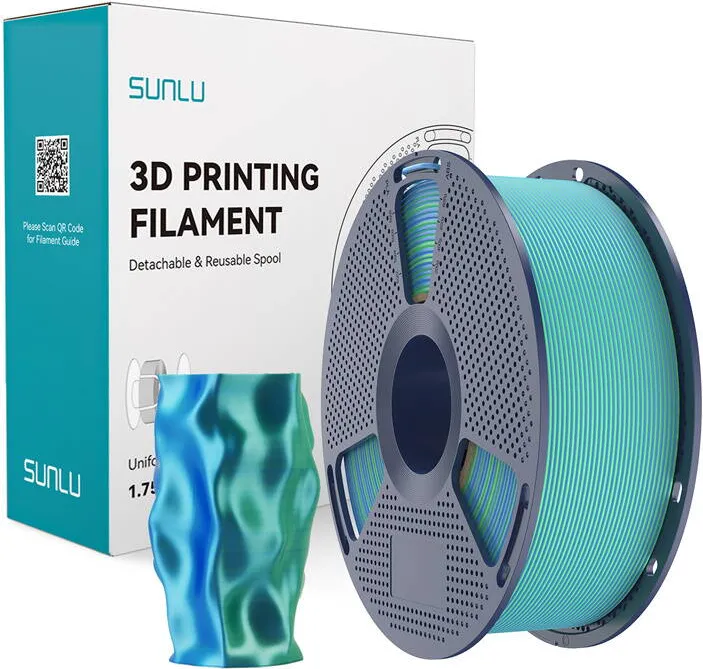 Sunlu Sunlu Filament PLA+ Silk Dual Color Blue Green