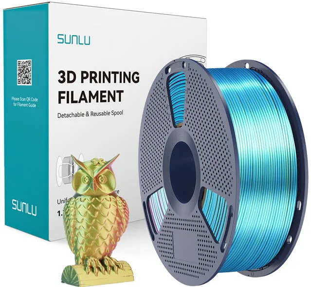 Sunlu Sunlu Filament PLA+ Silk Tri-Color Red Yellow Green