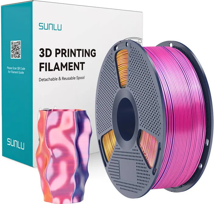 Sunlu Sunlu Filament PLA+ Silk Tri-Color Red Yellow Blue