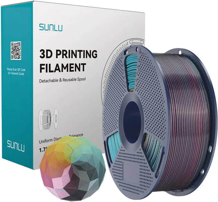 Sunlu Sunlu Filament PLA+ Silk Forth-Color Red Yellow Green Black