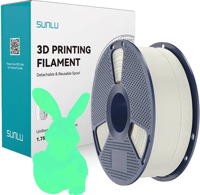Sunlu Sunlu Filament PLA Glow In The Dark (White to Green)
