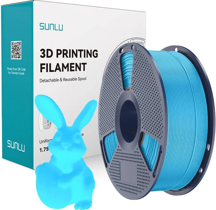Sunlu Sunlu Filament PLA Glow In The Dark Tech Blue