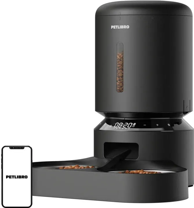 Petlibro PETLIBRO Granary 5L Pet Food Dispenser with Double Bowl (Black)