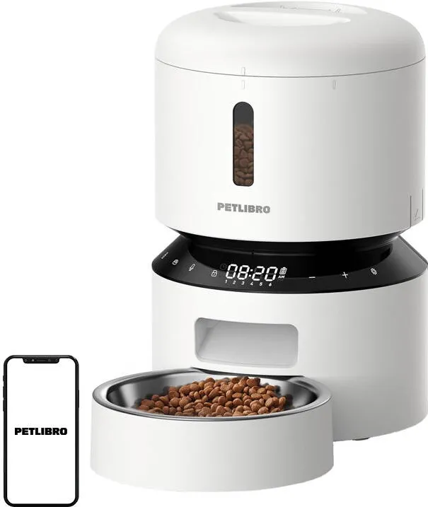 Petlibro PETLIBRO Granary 3L Pet Food Dispenser with Double Bowl (White)