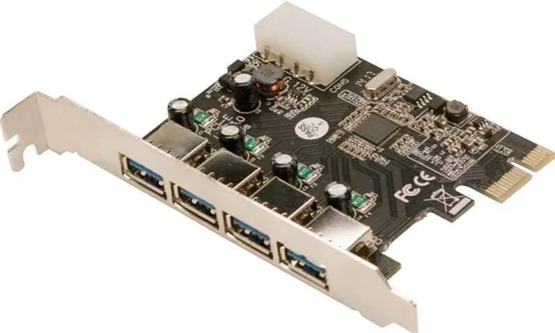 Adaptor Logilink 1x PCI-E Male - 4x USB 3.0 Female