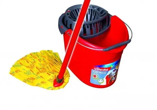 VILEDA 142593 Strip Mop SuperMocio Soft cu Stalp, Super Absorbant