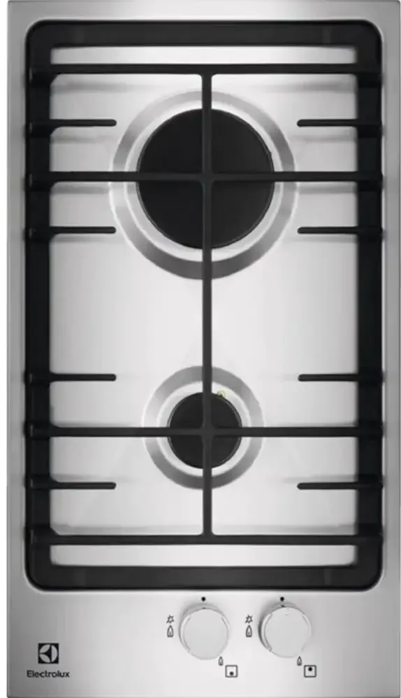 Plita ELECTROLUX incorporabila Domino EGG3322NVX, Gaz, 2 arzatoare, 30 cm, Inox