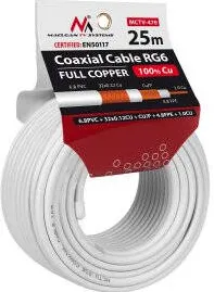 Accesoriu Retea MACLEAN MCTV-470 coaxial cable 25 m RG-6/U White