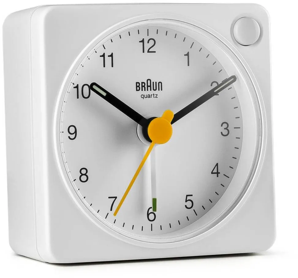 BRAUN Ceas de Birou BC 02 XW quartz alarm white with light switch