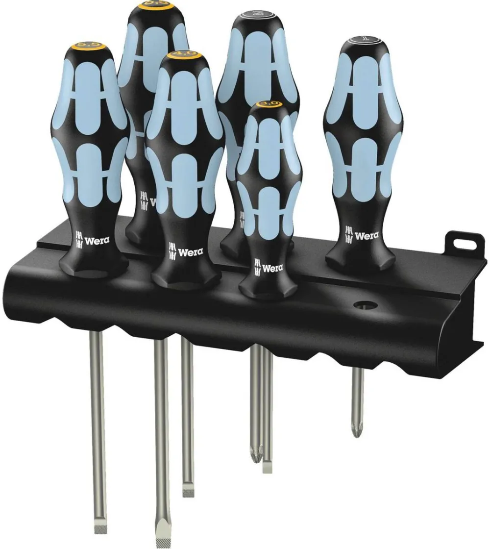 WERA 3334/3355/6 Set Surubelnite Stainless Steel + Rack