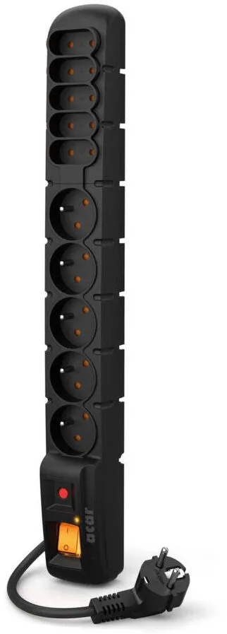 Acar Prelungitor S10 10 prize 1.5m Black