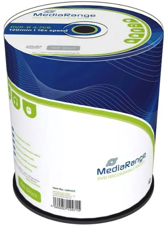 MediaRange DVD-R 4.7GB 100pcs Spindel 16x