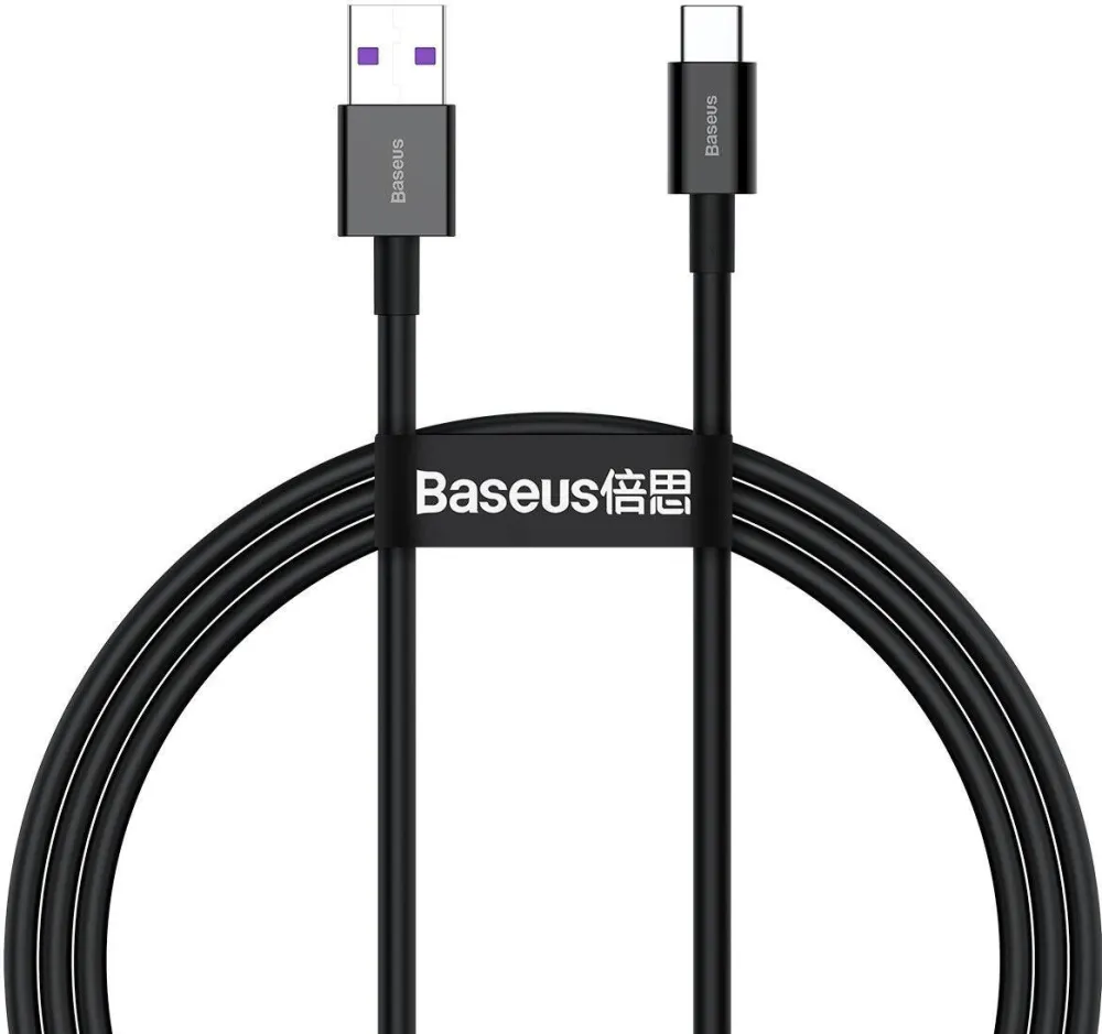 Cablu de Date Baseus USB cu USB-C řady Superior, 66W, 1m (Negru)