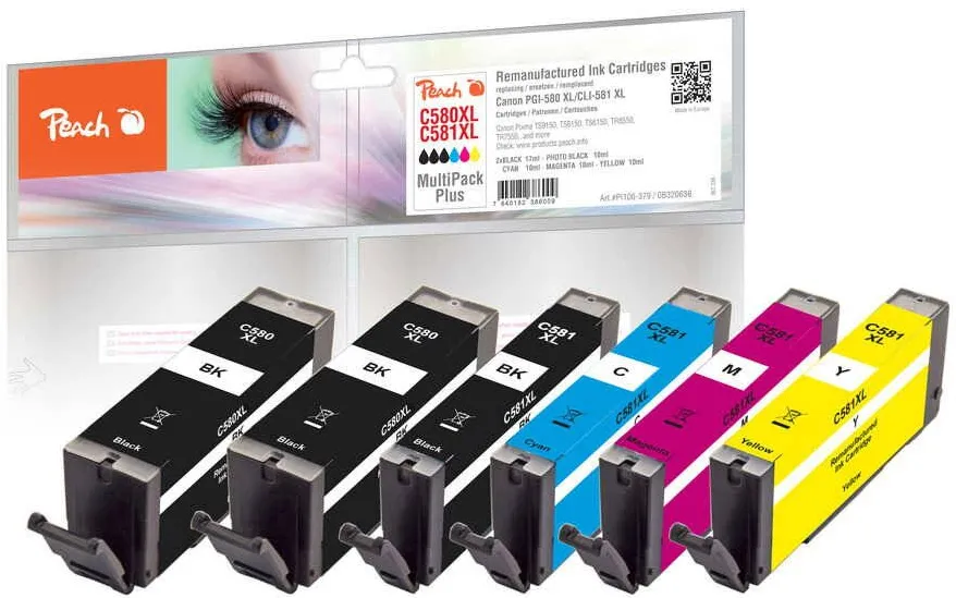 Cartus Compatibil Peach Inlocuitor Pentru Canon Nr.580XL/581XL MultiPackPlus REM,KOM