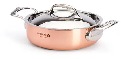 De Buyer Prima Matera Saucepot copper/steel low 24cm induction