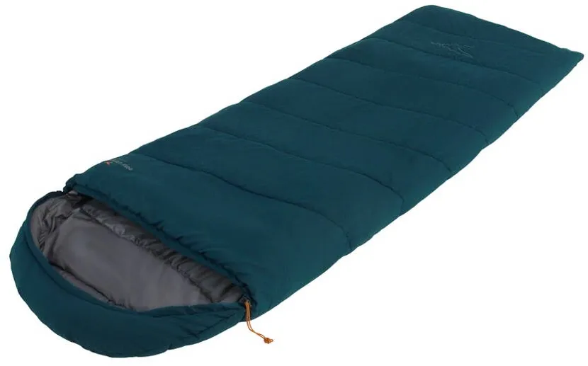 Easy Camp Raven I Square 2°C, 220 x 80 cm, Two-way open-end, L-shaped, autolock, Blue