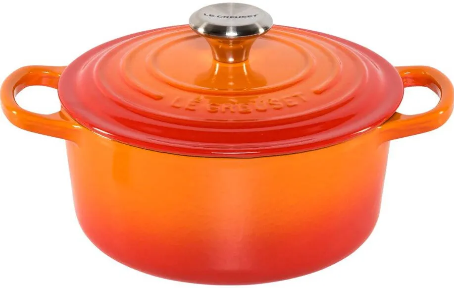 Le Creuset Oala de Fonta Signature Bräter round 18 cm volcanic
