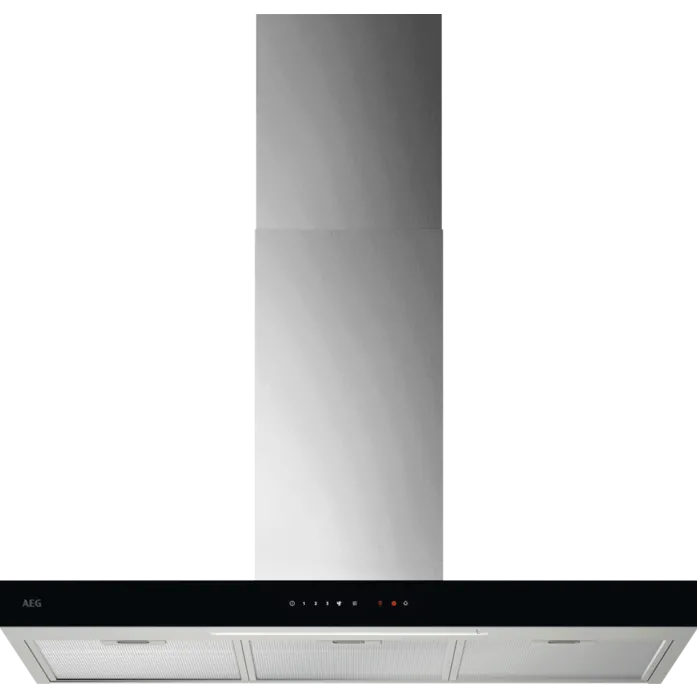 AEG Hota incorporabila decorativa AEG GB67D91HL, Putere de absorbtie 730 mc/h, Conectivitate plita, Control electronic, Functie Breeze, 90 cm, Inox