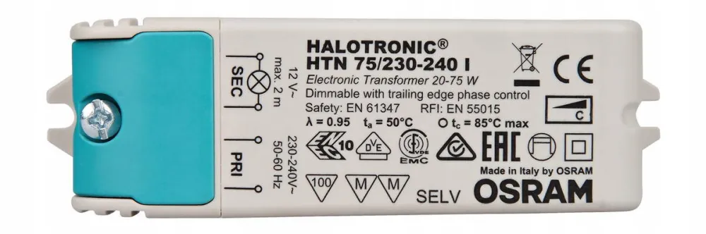 Osram Balasat electronic, Osram, Plastic, 20-75W, Alb