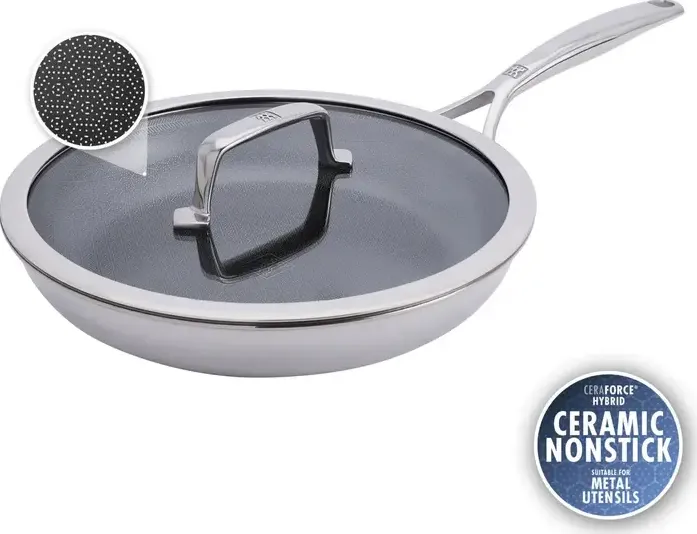 ZWILLING Peak Frying Pan with Lid 26 cm, 18/10 Stainless Steel