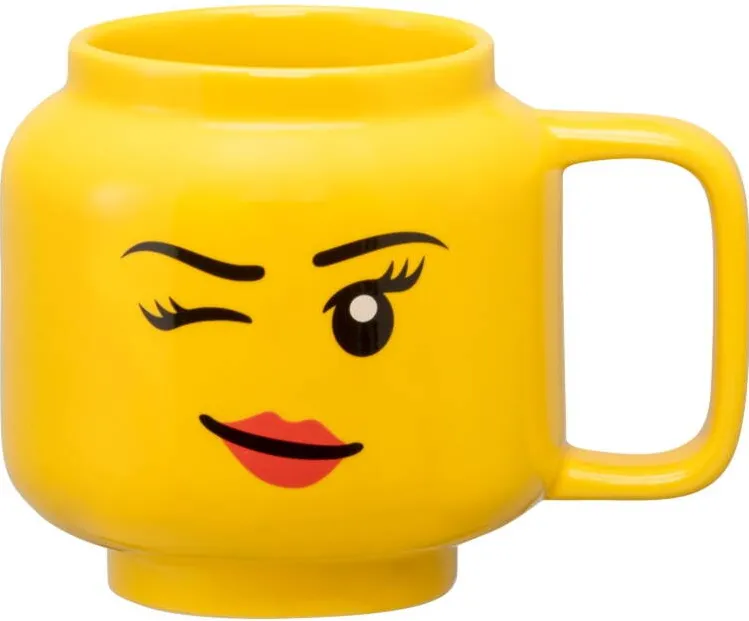 Room Copenhagen LEGO ceramic mug Winking Girl, small (yellow)