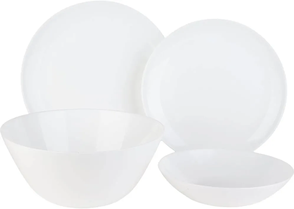 MYRIA SET DE MASA MYRIA MC4044, 19 PIESE, STICLA OPAL, ALB