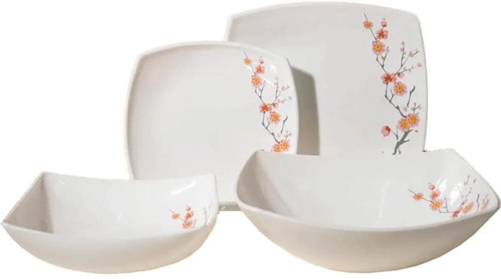 MYRIA Set de masa MYRIA MC4056, 19 piese, opal, alb