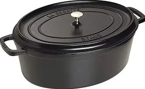 Staub Oval Cocotte, 31cm Black, Cast Iron