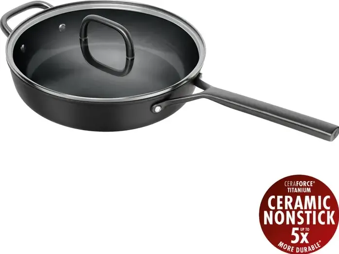 ZWILLING Milano Sauté Pan with Glass Lid 28 cm, Black
