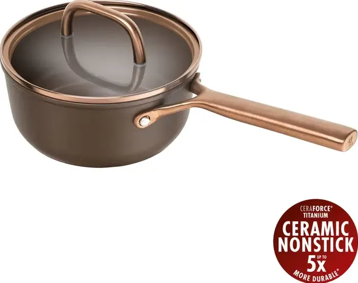 ZWILLING Milano Saucepan with Glass Lid 18 cm, Brown