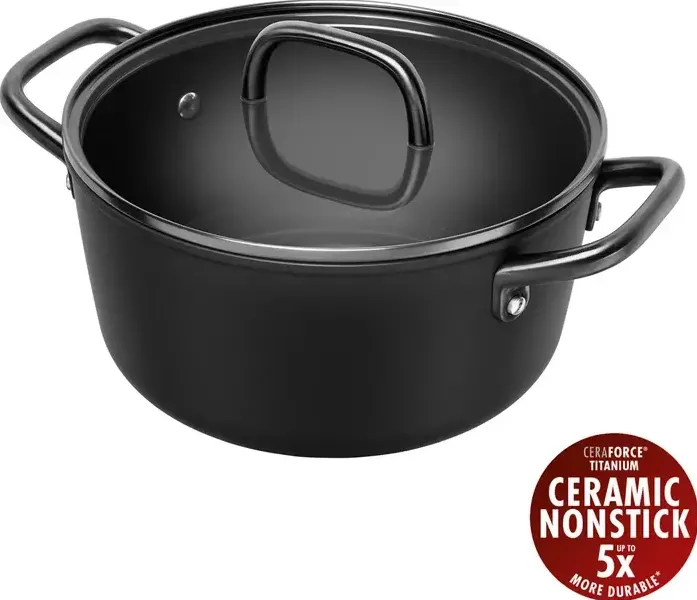 ZWILLING Milano Stock Pot with Glass Lid 24 cm, Black
