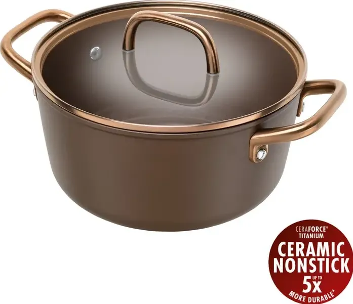 ZWILLING Milano Stock Pot with Glass Lid 24 cm, Brown