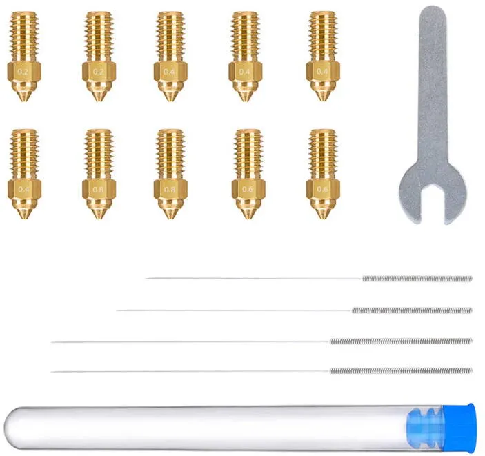 Elegoo Neptune 4/4 Pro Multi-size brass nozzle pack (2pcs