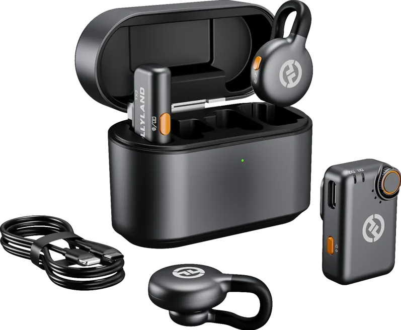 Microfon HOLLYLAND Hollyland LARK M2S Combo Wireless Lavalier Microphone Combo (Space Gray)