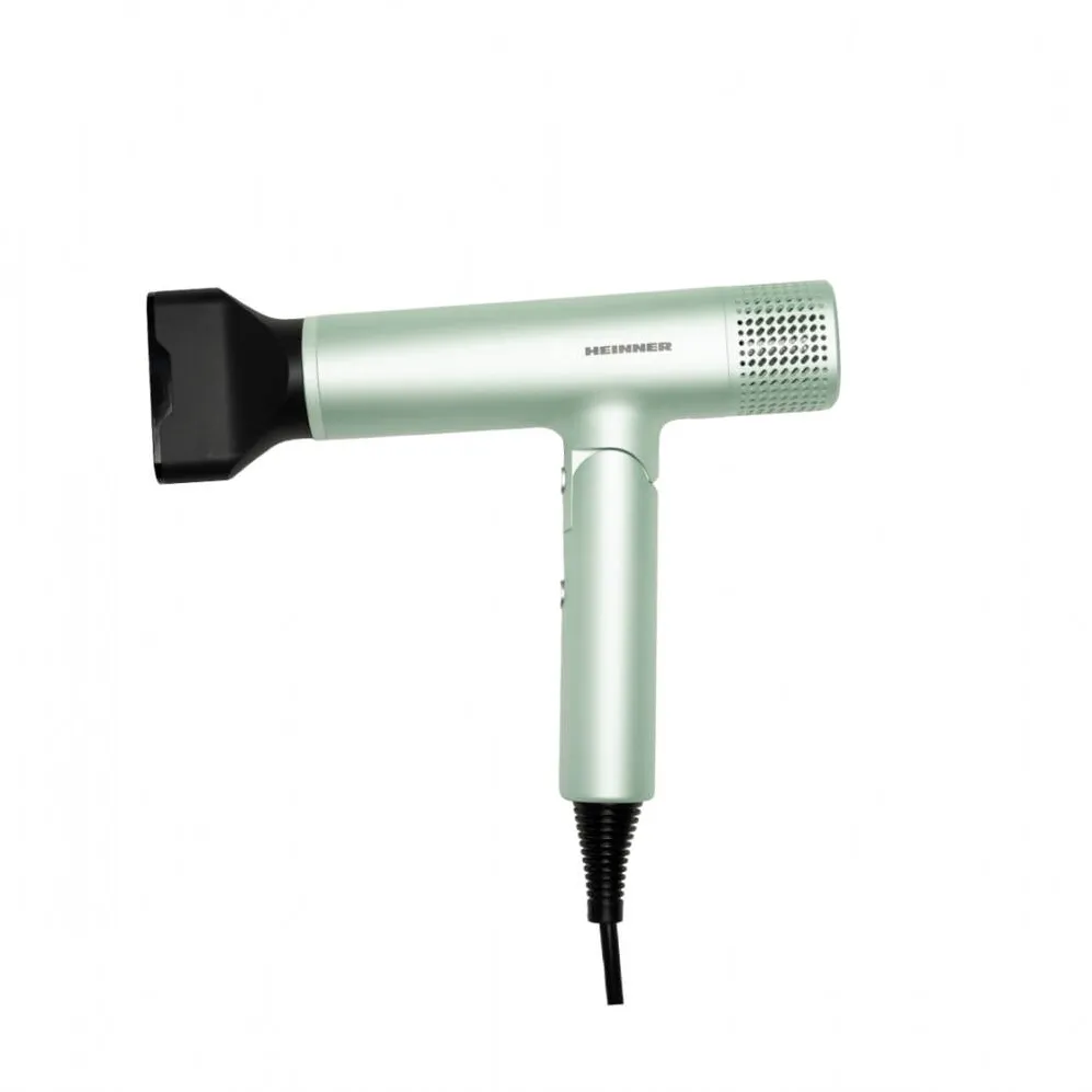 HEINNER Uscator de par profesional HEINNER HHD-Y16BLDC-GR, 1600 W, 2 trepte putere, 3 setari temperatura, FUnctie ionizare, Aer rece, Maner pliabil Verde