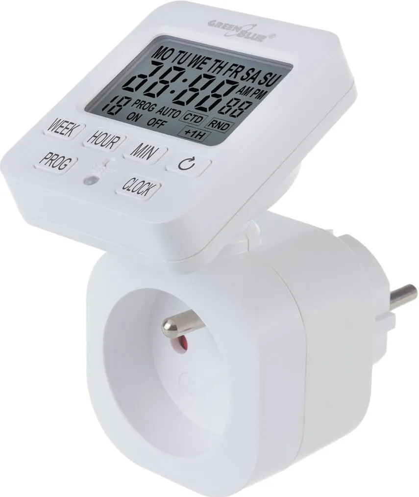 GREENBLUE Timer digital GreenBlue, max. 16A, alb, 1 buc.