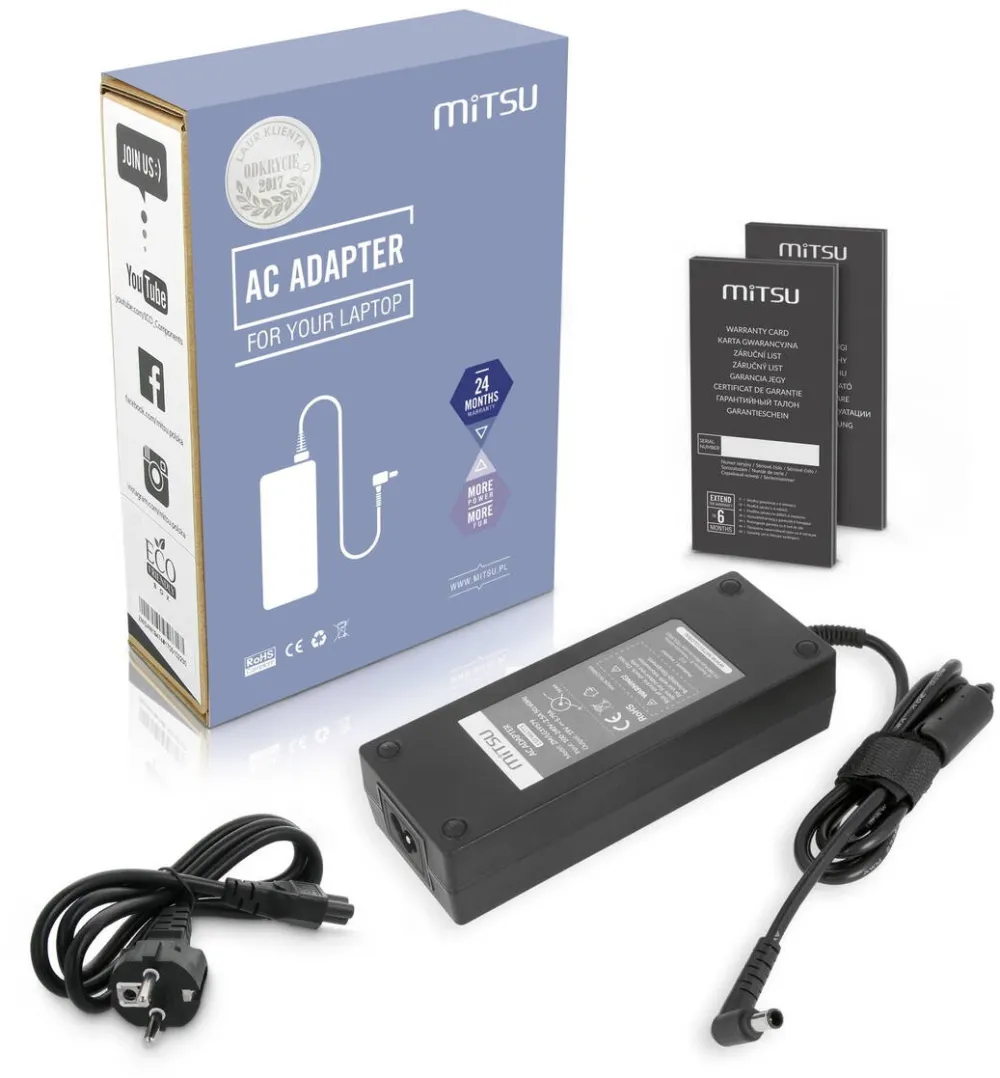 Alimentator Laptop MITSU Incarcator laptop LG, Mitsu, 19V, 5.79A, 110W, Negru