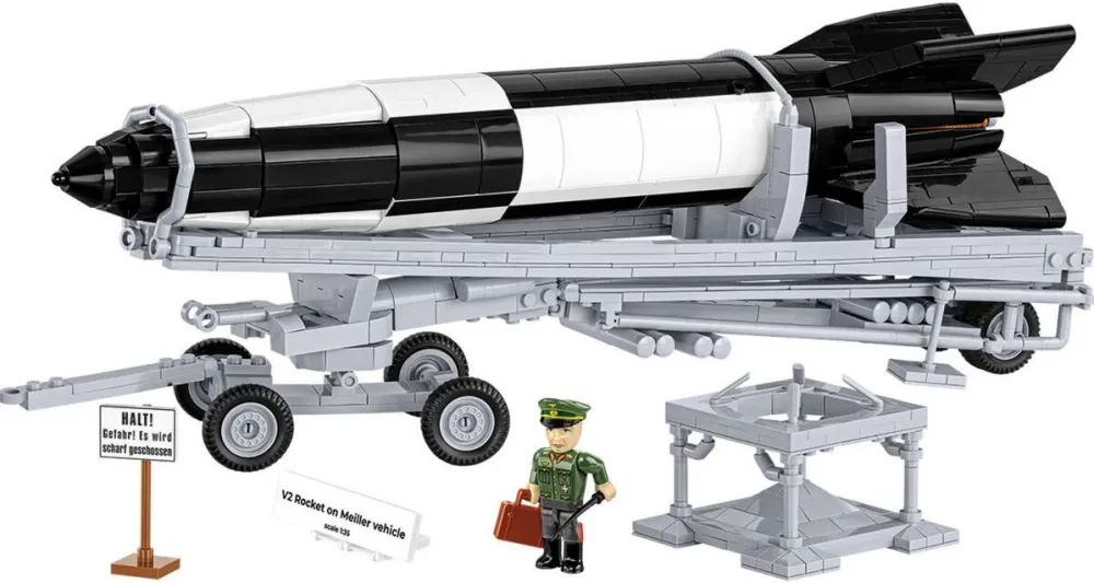 Jucarie creativa Cobi V2 Rocket on Meiller Vehicle Executive Edition
