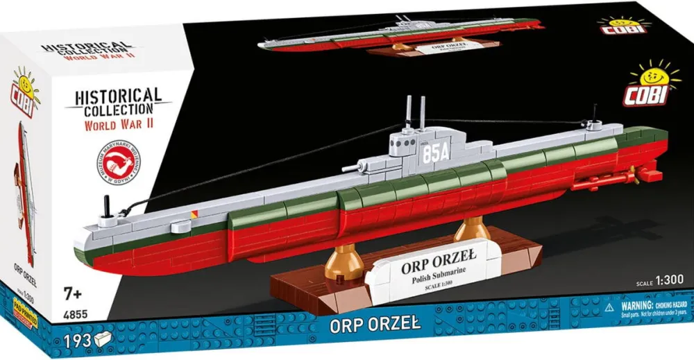 Jucarie creativa Cobi ORP Orzeł Submarine Building Block Set