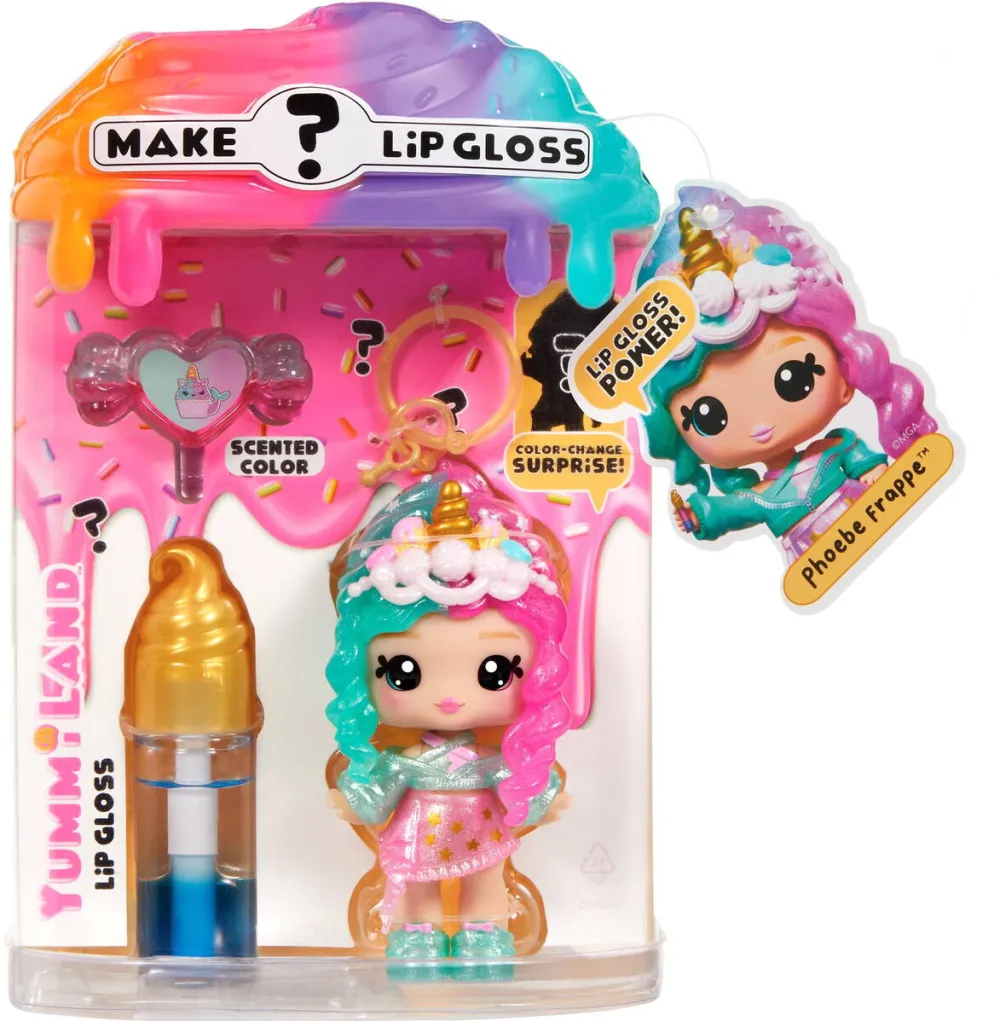 Mga MGA Entertainment Yummiland Lip Gloss Doll: Mystery Color Change - Phoebe Frappe