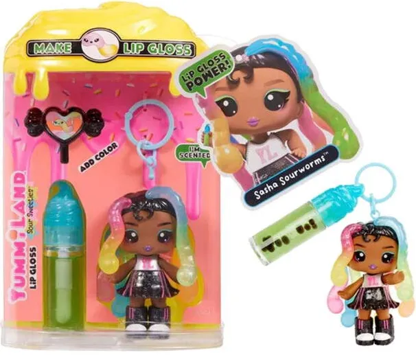 Mga MGA Entertainment Yummiland Lip Gloss Doll Sour Sweeties - Sasha Sourworms