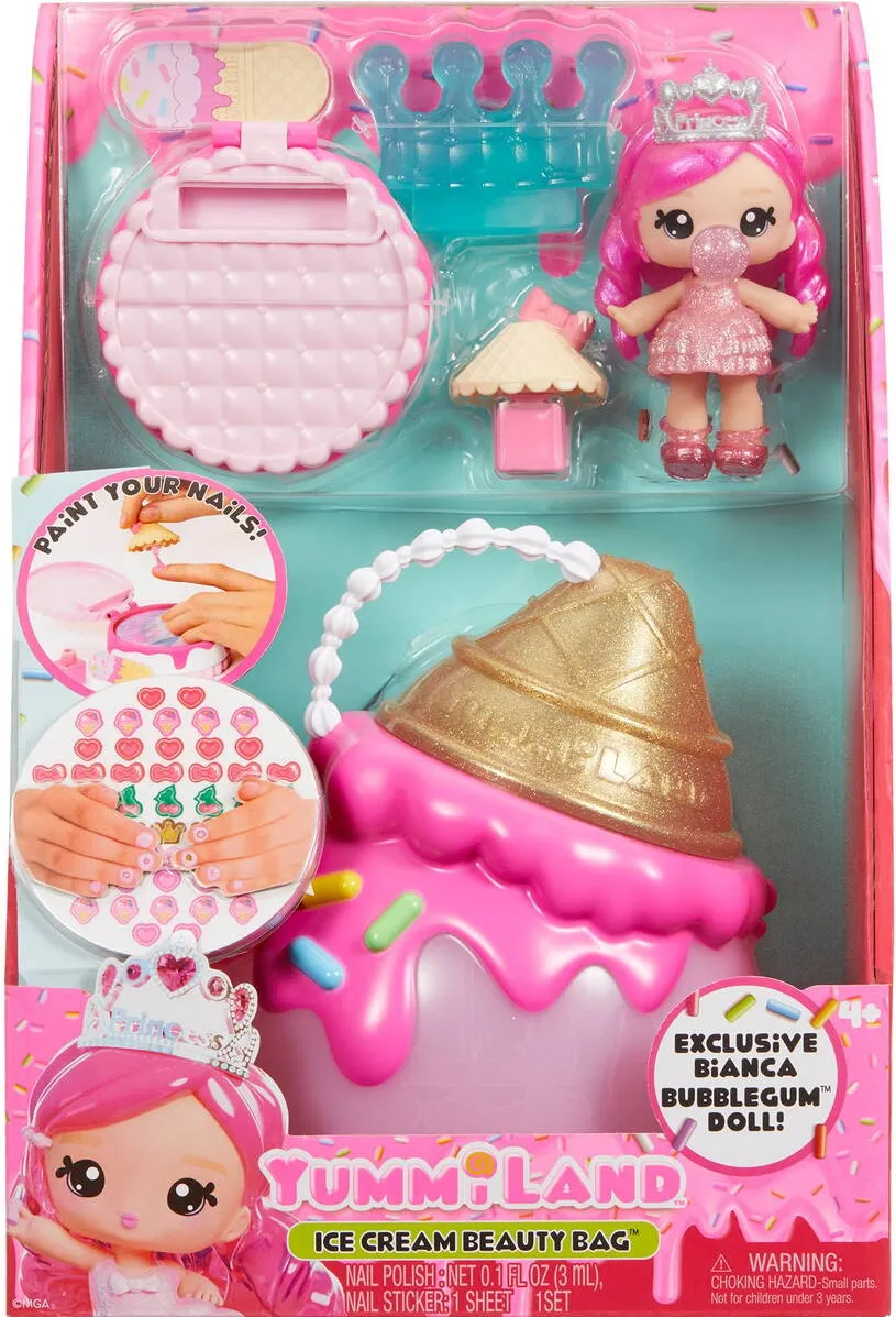 Mga MGA Entertainment Yummiland Beauty Bag Playset + Lip Gloss Doll - Ice Cream Beauty Bag