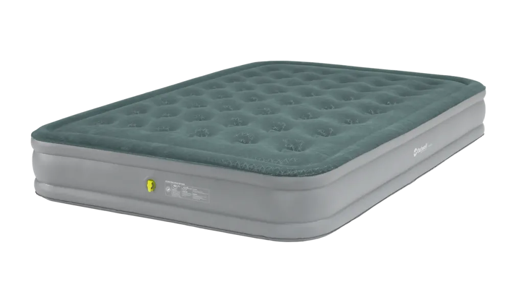 Saltea gonflabila Outwell Excellent King 200 x 150 x 30 cm verde inchis si gri