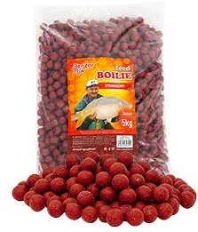Benzar Mix Turbo Boilie Capsuni rosu 5Kg 16mm
