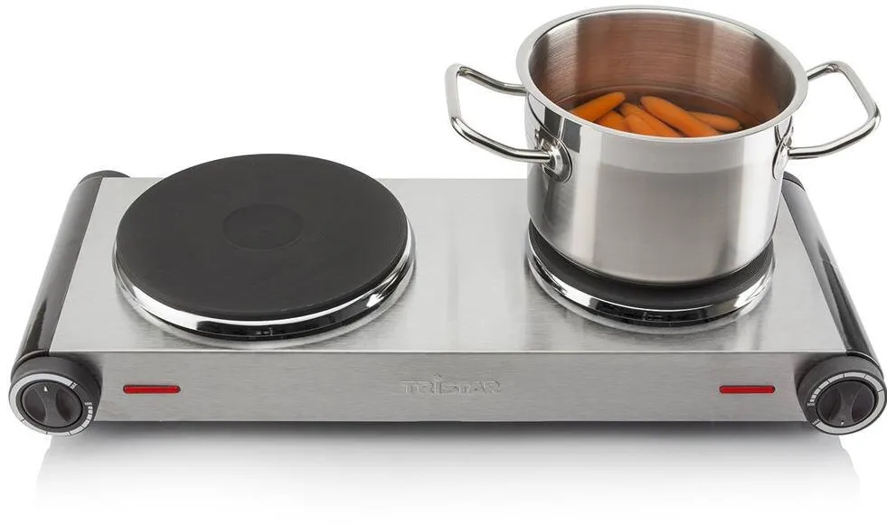 Plita TRISTAR KP-6248 Free standing table hob, Stainless Steel/Black
