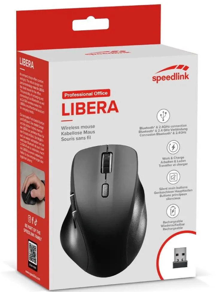 Mouse SpeedLink Mouse Speedlink Libera Rechargeable & Wireless Blueetooth Black