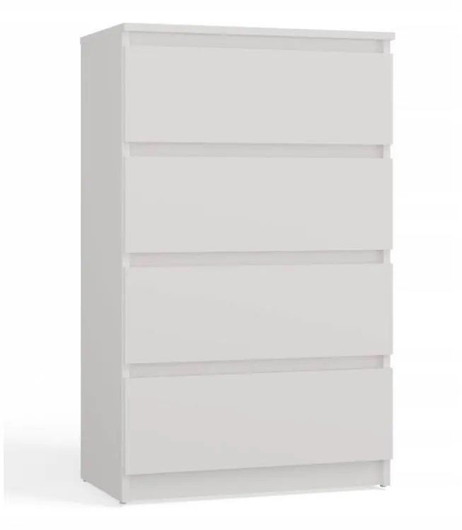 TOP E SHOP M4/60 MALWA CHEST OF DRAWERS 4 DRAWERS WHITE